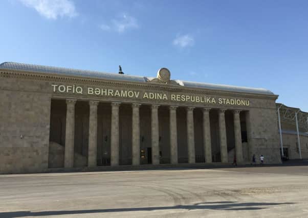 The Tofiq Bahramov Stadium, Baku, where Celtic will defend their one-goal lead against Qarabag in tonights second leg of their Champions League qualifying tie.  Picture: PA