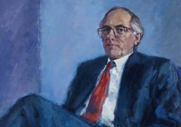 The portrait of Donald Dewar has been removed for restoration. Picture: Contributed