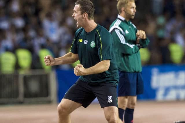 Celtic manager Ronny Deila celebrates at full-time. Picture: SNS
