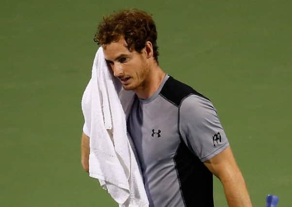 Andy Murray was beaten in three sets by his Russian opponent. Picture: Getty