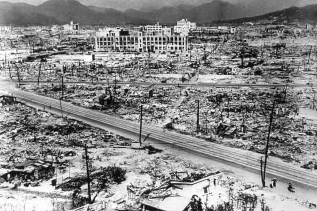 Picture of the atomic bomb damage in Hiroshima. Picture: Hulton Archive/Getty