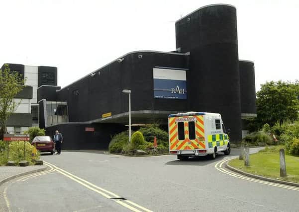 The victim was taken to the Royal Alexandra Hospital in Paisley, Lanarkshire. Picture: SWNS