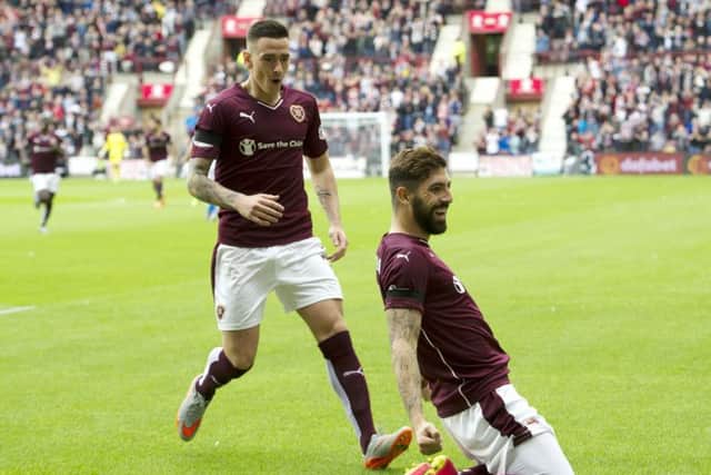 Hearts striker Juanma caught the eye last week with a goalscoring start to the Premiership campaign. Picture: SNS