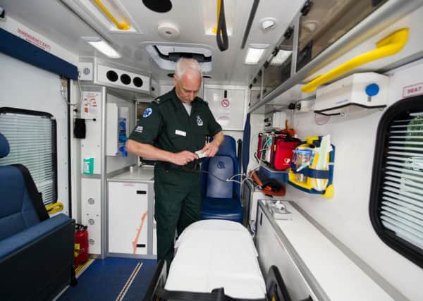 A poll of Scottish Ambulance Service staff has revealed that most think patient safety is being compromised by a lack of resources. Picture: John Devlin