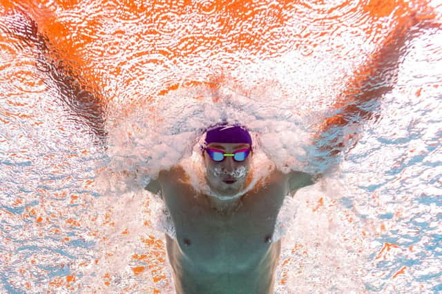Great Britains Dan Wallace competes in a heat of the mens 400m individual medley event at the FINA World Championships. Picture: Getty