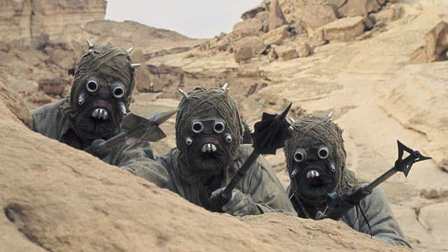 It is possible the word marauding was used to direct Tusken Raiders.