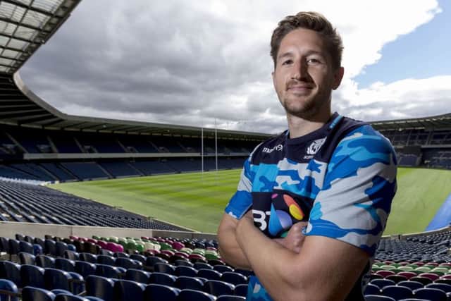 Glasgow Warriors scrumhalf Henry Pyrgos at Murrayfield yesterday after he was named captain Scotland. Picture: SNS/SRU