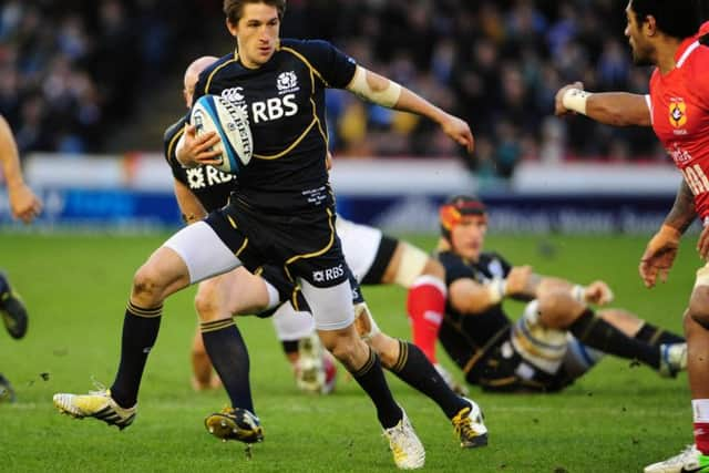 Henry Pyrgos in action against Tonga at Pittodrie. Picture: Ian Rutherford