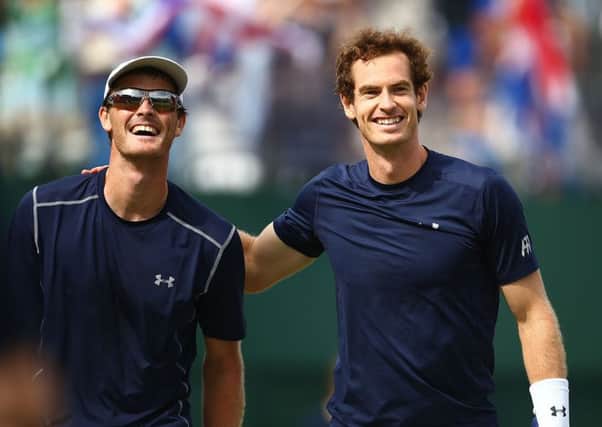 Jamie Murray and Andy Murary will play against each other in senior competition for the first time. Picture: Getty Images