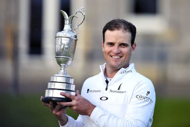 Zach Johnston with the Claret Jug at St Andrews. Picture: Getty