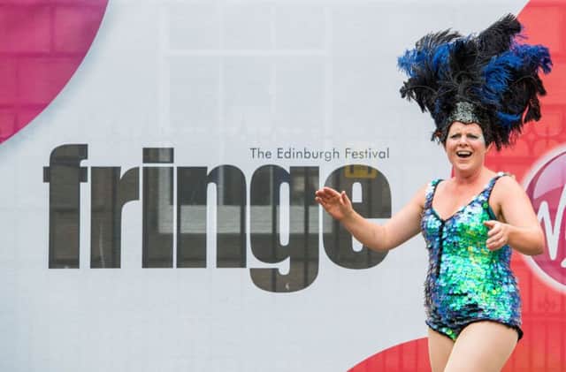 Fringe performer Able Mable in Edinburgh yesterday. Picture: Ian Georgeson