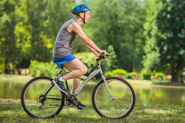 Cycling or walking 20 mins a day cut risk most for men aged 60. Picture: Getty