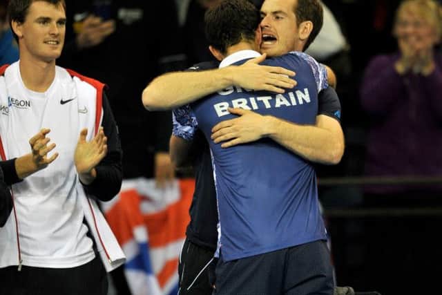 Andy Murray and the Davis Cup squad will return to glasgow. Picture: Ian Rutherford