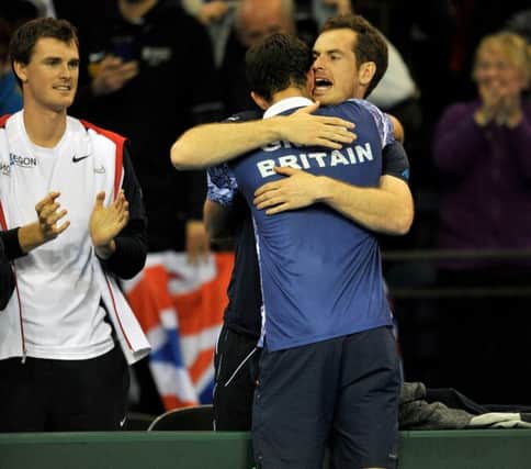Andy Murray and the Davis Cup squad will return to glasgow. Picture: Ian Rutherford