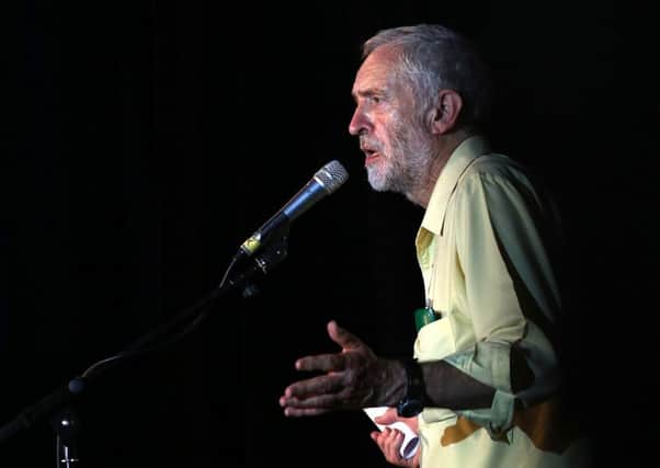 Jeremy Corbyn speaks to supporters at a Labour Party leadership rally in London. Picture: Getty Images