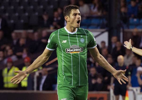 Bitton celebrates after putting his side 2-1 up against Kilmarnock. Picture: SNS