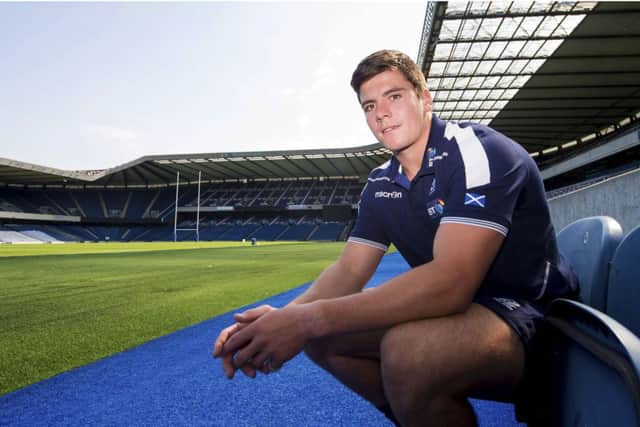 Hugh Blake at Murrayfield yesterday after it was announced he would face Ireland in Dublin tomorrow. Picture: SNS/SRU
