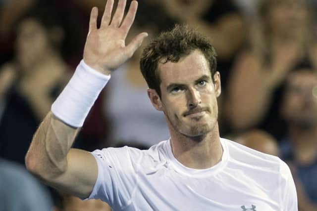 Andy Murray salutes the crowd following his match against Kei Nishikori of Japan during the semifinals at the Rogers Cupin Montreal. Picture: AP