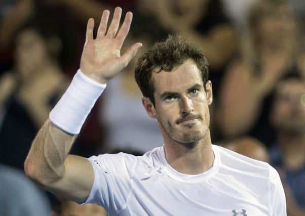 Andy Murray salutes the crowd following his match against Kei Nishikori of Japan during the semifinals at the Rogers Cupin Montreal. Picture: AP