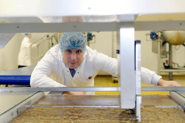 Managing director Blair Paterson on the production line, which will produce tablet for a wider audience. Picture: Contributed
