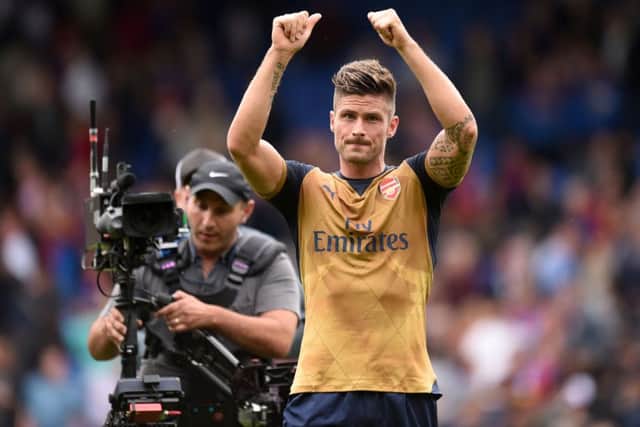 Arsenal's Olivier Giroud celebrates at the end of the match at Selhurst Park. Picture: PA
