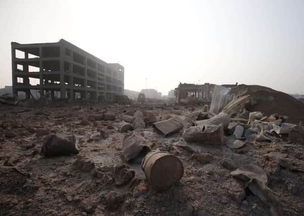 The site of the explosions in Tianjin. Picture: AFP/Getty