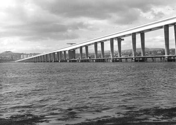 On this day in 1966 the Tay road bridge, one of the longest in Europe, opened, replacing the old Tay ferry. Picture: AFP/Getty