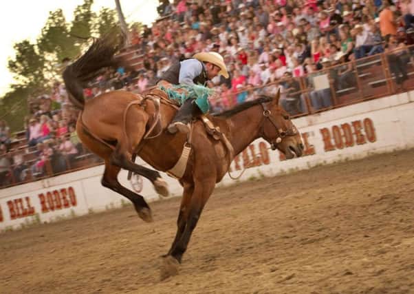 Cowboy at the Buffalo Bill Rodeo, 
Nebraska. Picture: Getty