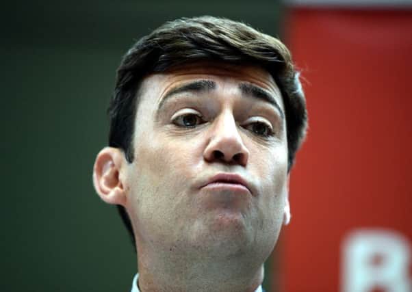 Andy Burnham, speaking yesterday, handed an olive branch to Corbyn but he also criticised the veteran left-winger over Europe. Picture: Getty