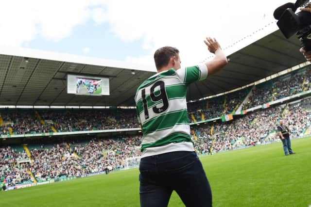 Scott Allan was given a warm welcome by the Celtic fans. Picture: SNS