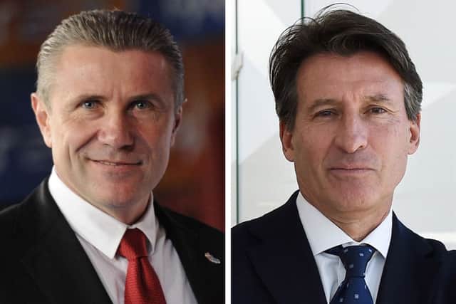 Sergey Bubka, left, and Great Britains Lord Coe, a double Olympic 800m winner, are going headtohead for the top job in athletics. Picture: Getty