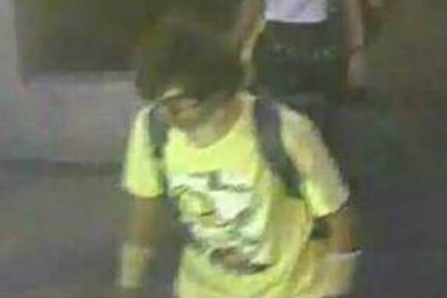 CCTV footage of a possible suspect in the bomb blast. Picture: Getty Images