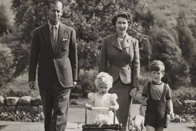 With the Royal Family at Balmoral in 1953. Picture: James Reid
