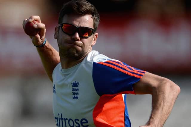 James Anderson took part in a nets session yesterday but will not return to action at The Oval. Picture: Getty