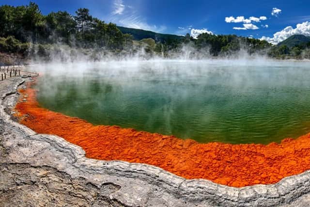 Thermal lake Champagne Pool at Wai-O-Tapu, New Zealand. Picture: Getty