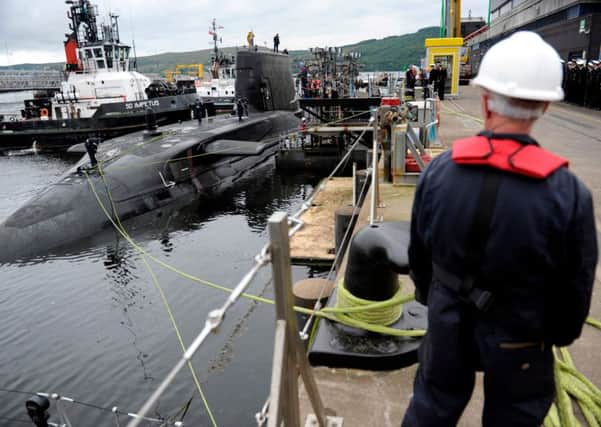 The new 7,400 tonnes Artful, the third of the Royal Navy's new Astute Class attack submarines has arrived at Faslane. Picture: Hemedia