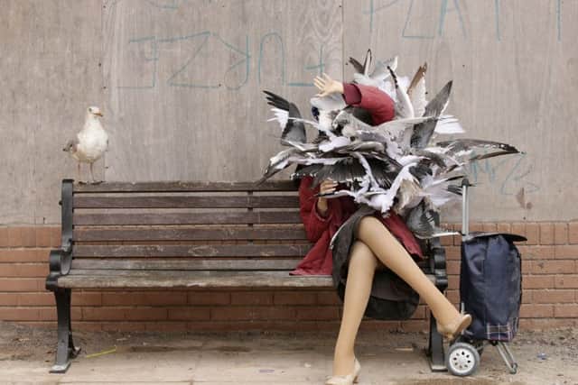 A woman attacked by seagulls piece by Banksy. Picture: PA