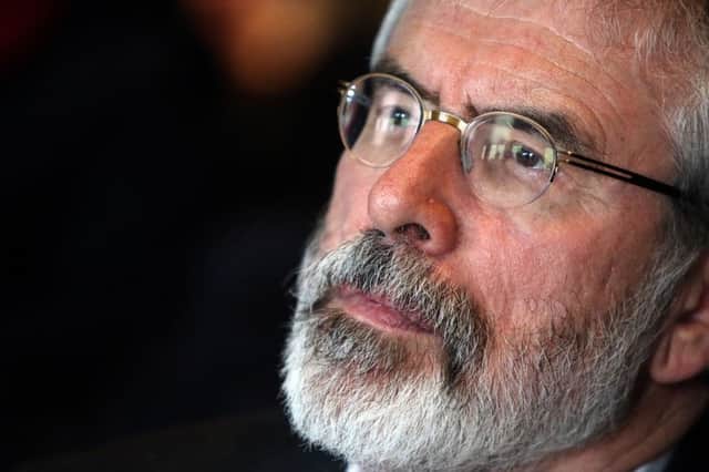 Gerry Adams is president of Sinn Fein, which faces a bid to oust it from government. Picture: Getty