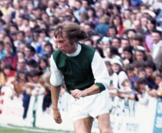 Cropley in action for Hibs in 1973. Picture: SNS