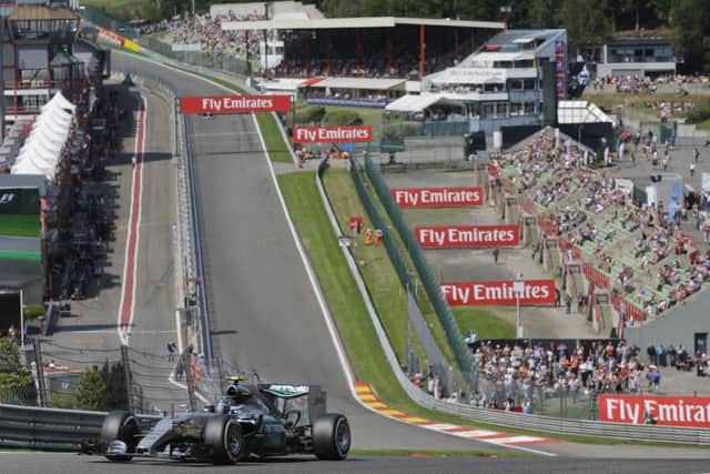 Nico Rosberg was quickest in practice at Spa yesterday despite a serious tyre failure. Picture: AP