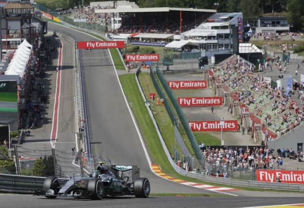 Nico Rosberg was quickest in practice at Spa yesterday despite a serious tyre failure. Picture: AP