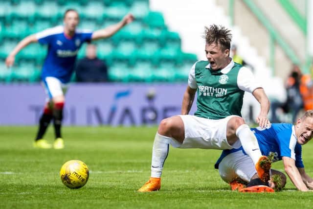 The Scott Allan saga provided a bitter backdrop to Hibs 6-2 defeat by Rangers last month. Picture: SNS