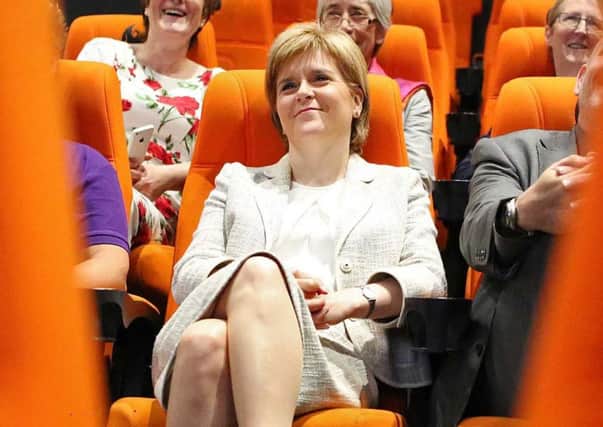 Sturgeon visits the Phoenix cinema in Oban. Picture: Allan Milligan