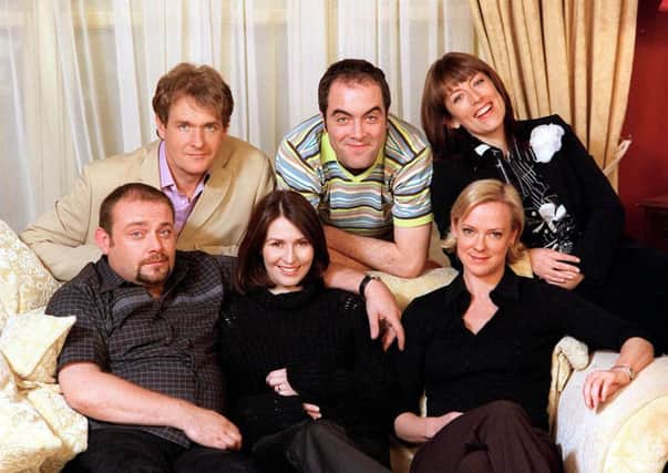 Cold Feet stars (clockwise from top left) Robert Bathurst, James Nesbitt, Fay Ripley, Hermione Norris, Helen Baxendale and John Thomson. Picture: PA