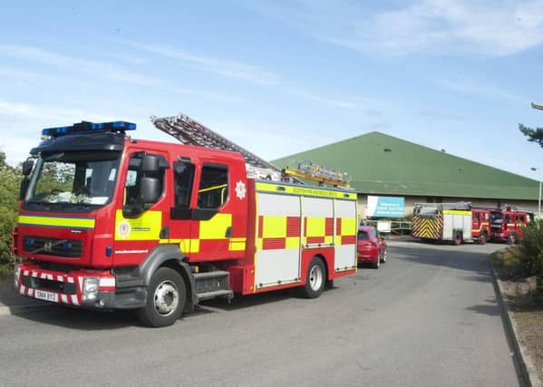 Fire engines on the scene in St Andrews. Picture: Peter Adamson