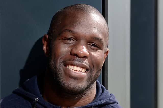 Christian Nade equalised for Accies. Picture: Neil Hanna