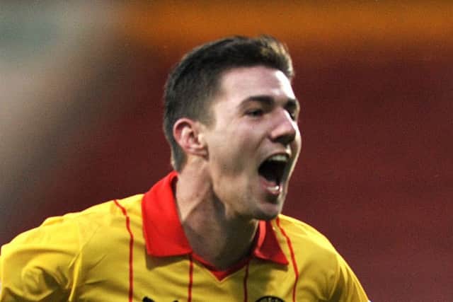 Ross Forbes scored the game's only goal. Picture: Robert Perry