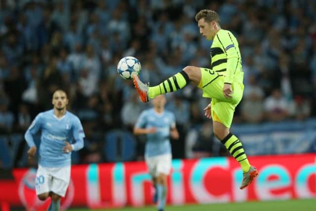 Celtic's Kris Commons controls the ball during his side's Champions League play-off second leg against Malmo. Picture: PA