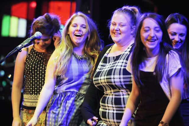Our Ladies of Perpetual Succour collect their Scotsman Fringe Award. Picture: Neil Hanna