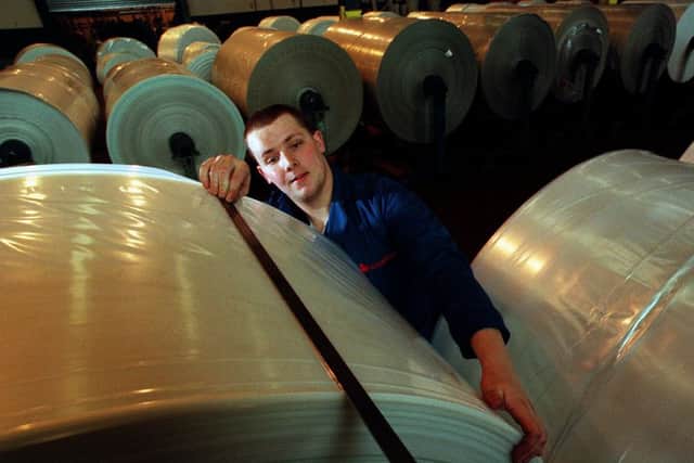 A worker at Greenock-based British Polythene Industries. Picture: TSPL